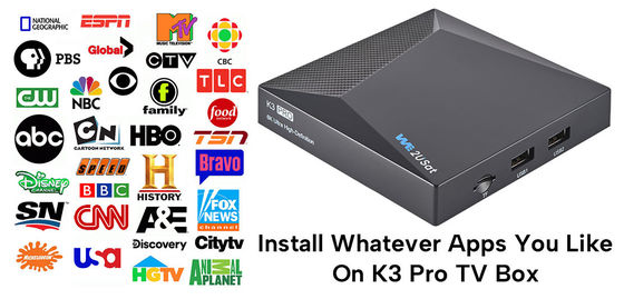 Customized Android IPTV Box We2u K3 Pro Lifetime IPTV Box Nero